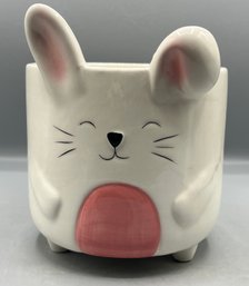 Harry & David Hand Painted Ceramic Bunny Footed Planter