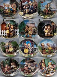 The M.J. Hummel Plate 12 Piece Collection Little Companions LN6464