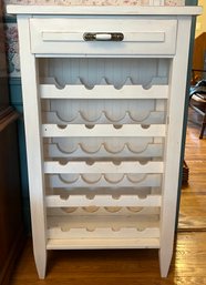 Wooden Tile-top 20-slot Wine Rack With Drawer