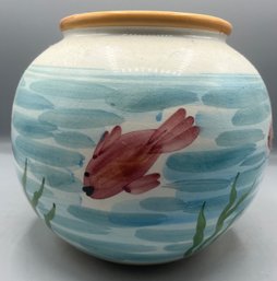 Hand Painted Ceramic Planter - Made In Italy