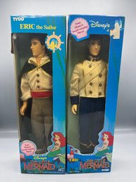 1991 Tyco Disneys The Little Mermaid Eric / Eric The Sailor Dolls - 2 Total - NEW With Box