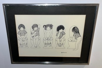 Julie Corsover Framed Print - Toilets