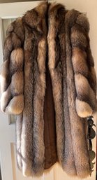 Womens Silver Fox Fur Coat