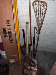 Vintage Sports Equipment And Hammock Lot