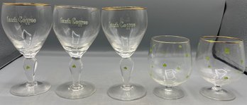 Irish Coffee Wine Glass Goblet Set - 5 Total