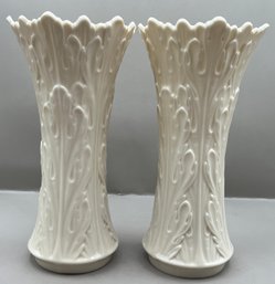 Lenox Woodlands Collection Porcelain Vase Set - 2 Total