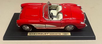 Road Tough 1957 Chevy Corvette 1/18 Scale Diecast Car With Plastic Base