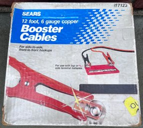 Sears 12Ft  6 Gauge Copper Booster Cables In Original Box