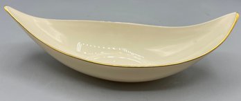 Lenox Hand Decorated 24K Gold Porcelain Oval Serving Bowl