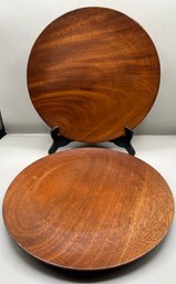 West Indies Mahogany Inc. Genuine Solid Mahogany Plate Set - 4 Total