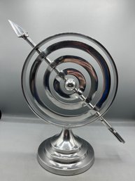 Decorative Metal Gyroscope Arrow Sculpture