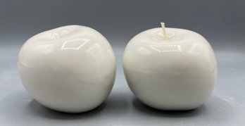 Porcelain Apple Figurines - 2 Total