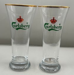 Carlsberg Beer Glasses - 6 Total