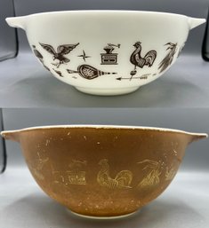 Pyrex Early American Heritage Pattern Bowls - 2 Total