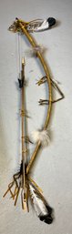 Navajo Curtis Bitsui Native American Made Wooden Bow And Arrow Set