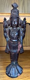 Hand Carved Wooden Tibetan Soldier Statue