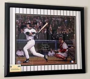 Aaron Boone/doug Mirabelli 2003 ALCS GW HR Swing Autographed 16 X 20 Inscribed Photograph - COA Included