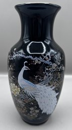 Shibata Japan Oriental Peacock Vase