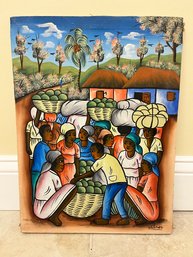 Original Haitian Oil On Canvas Art  - Artist Signed