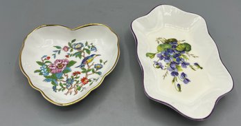 Aynsley / Crown Fine Bone China Trinket Dishes - 2 Total - Made In England