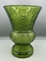 Anchor Hocking Emerald Glass Textured Style Vase