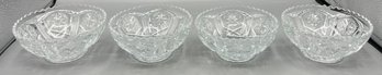 Cut Glass Condiment Bowl Set - 6 Total