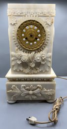 White Marble Electric Table Clock