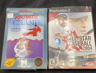 Classic Video Games - EAST KARATE CHAMP & PlayStation.2 All-STAR BASEBALL