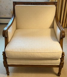 Custom Upholstered Wooden Arm Chair