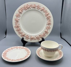 Wedgwood Ofetruria & Barlaston Embossed Queensware Tableware Set - 19 Pieces Total