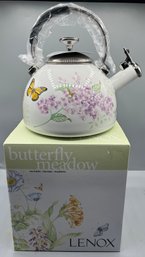 Lenox 2.5 QT Butterfly Meadow Pattern Tea Kettle - NEW In Box