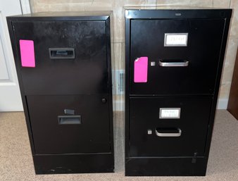 Metal 2-drawer File Cabinets - 2 Total