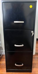 Metal 3-Drawer File Cabinet With Key Included
