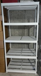 Plastic 5-shelf Storage Racks - 3 Total