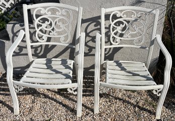 Cast Aluminum Outdoor Chairs - 4 Total