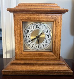 Wooden Battery Operated Mantle Clock