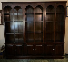 Ethan Allen Solid Wood 3-piece Bookcase With Storage