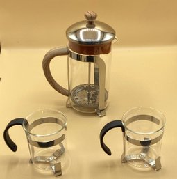 Brandani French Press Coffee Maker Set (3 Pcs Total) New In Box