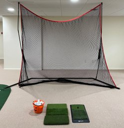 Rukket Sports 10FT X 7FT Haack Golf Net With Assorted Golf Balls & Turf Tee Pads