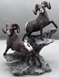 Lenox Wildlife Of The 7 Continents- Big Horn Sheep North America Fine Porcelain Statue