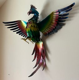 Decorative Metal Phoenix Bird Wall Art - Made In Indonesia