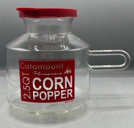 Glass Popcorn Maker Pot With Handle