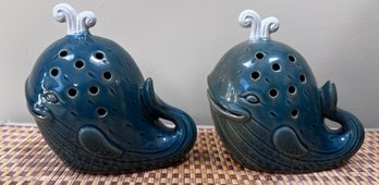 Ceramic Whale Potpourri Holder