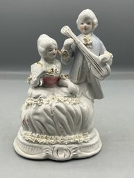 Porcelain Laced Victorian Couple Figurine