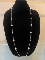 Beaded Faux Pearl Necklace