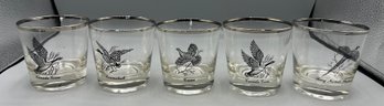 Federal Co. Lowball Whiskey Rock Glasses - 16 Total - Canada Goose/grouse/ring Necked Pheasant And Canvasback