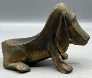 Brass-tone Metal Dog Figurine