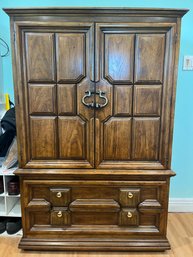 Thomasville Solid Wood Armoire With 4-drawers & Storage