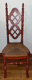 Solid Wood Wicker Accent Chair
