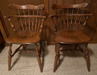 Ethan Allen Banker Style Chairs - 2 Total